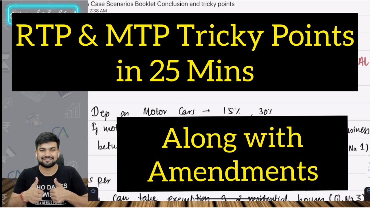 DT RTP & MTP Tricky Points in Just 25 Mins