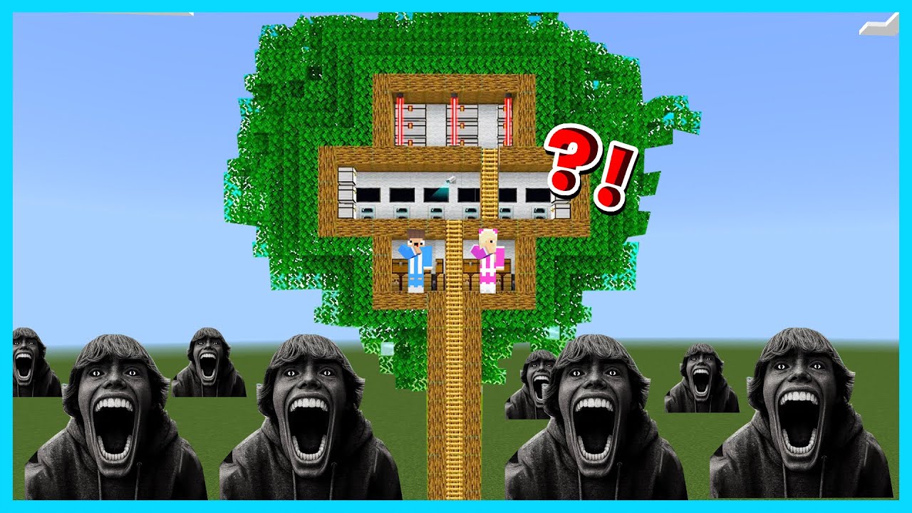 MIPAN & ZUZUZU BUAT RUMAH POHON PALING AMAN VS SCP KID 67 DI MINECRAFT SURVIVAL! SEREM BANGET