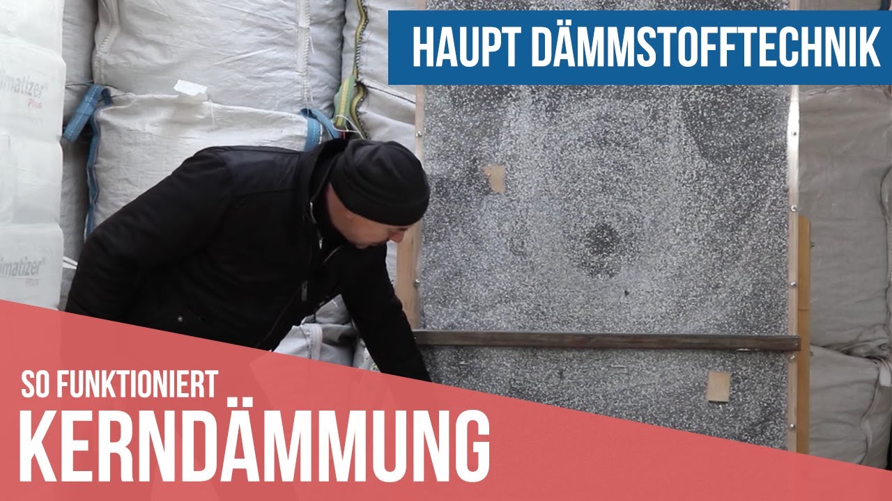 Kerndämmung einer Musterwand mit Fehlstellen
