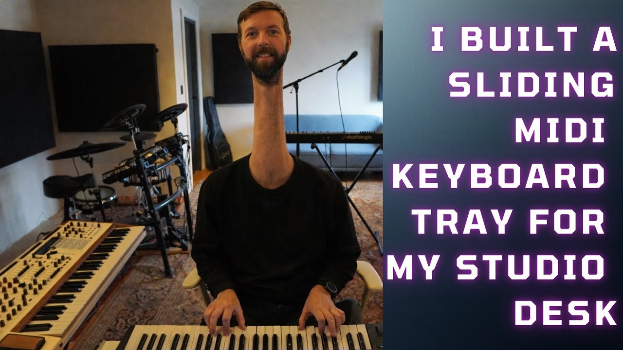 I Built a Sliding MIDI Keyboard Tray for My Studio Desk