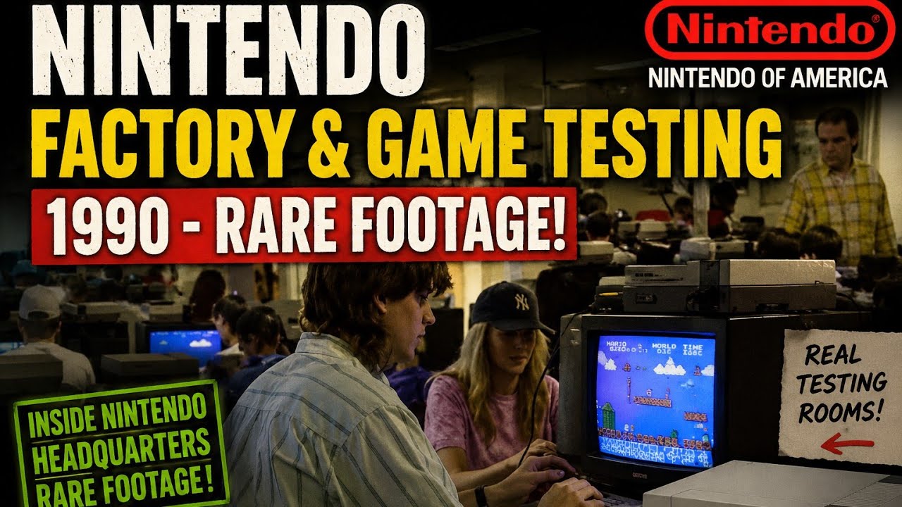 Nintendo Factory  Game Testing 1990 - The Rare Footage From Inside Nintendo Of America Headquarters