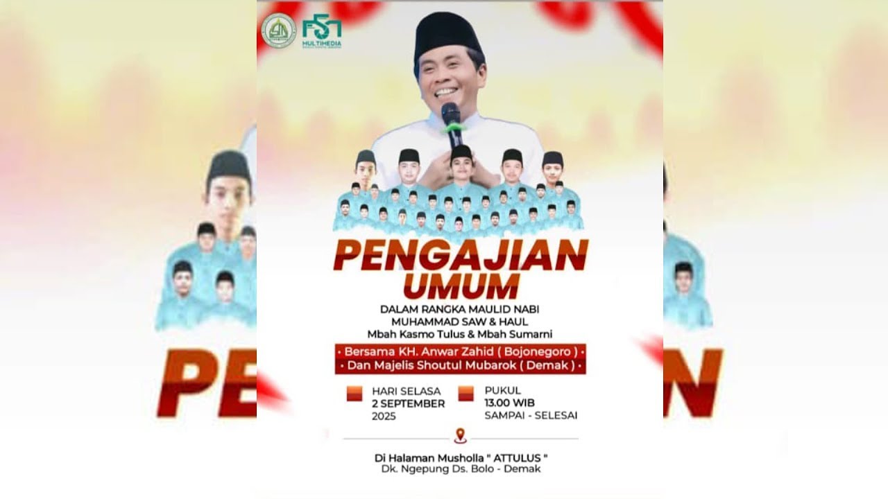 🔴LIVE  PENGAJIAN KH. ANWAR ZAHID ( BOJONEGORO ) MAULID NABI MUHAMMAD SAW - NGEPUNG BOLO DEMAK