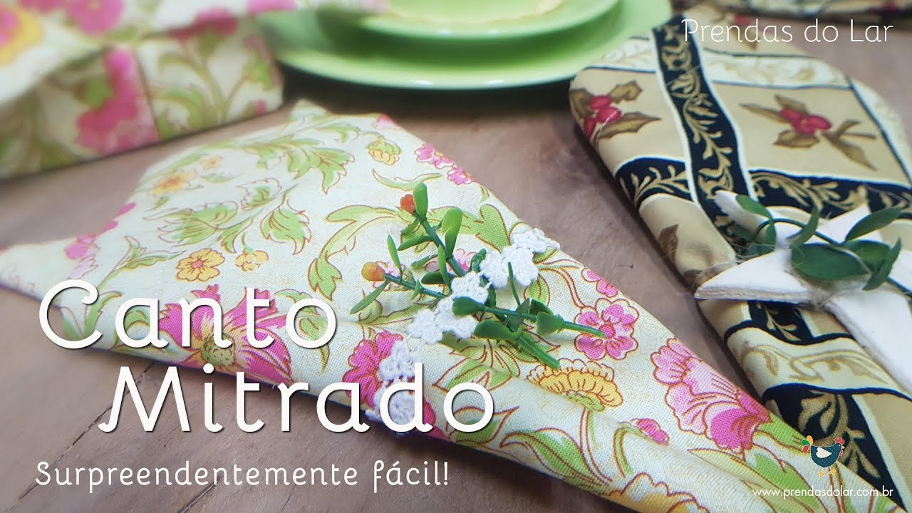 CANTO MITRADO FÁCIL em guardanapos para sua ceia!