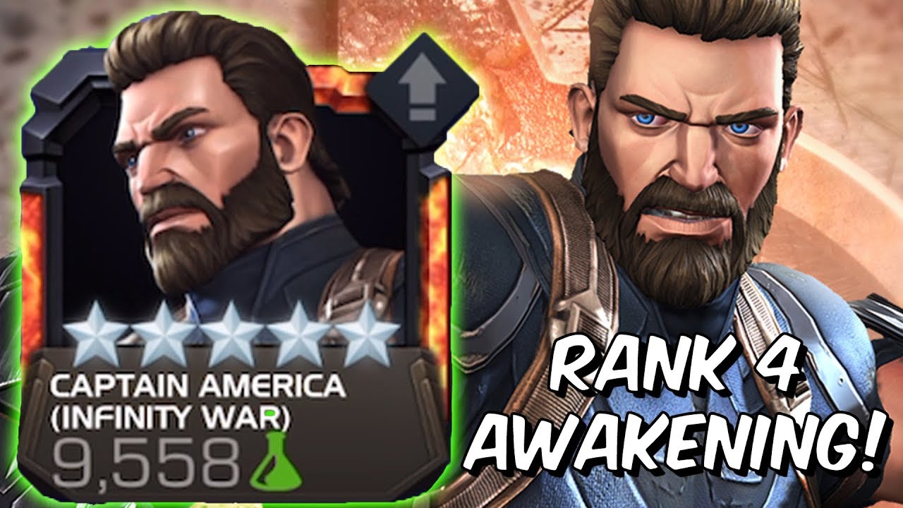 5 Star Captain America Infinity War Rank 4 Rank Up & Gameplay - Marvel Contest of Champions