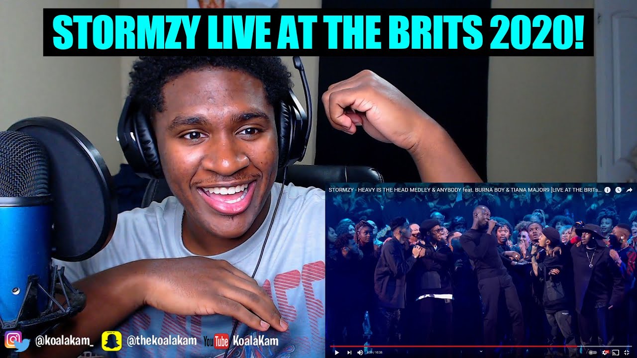 he KILLED this live! STORMZY - HEAVY IS THE HEAD MEDLEY & ANYBODY [LIVE AT BRITs 2020] | REACTION