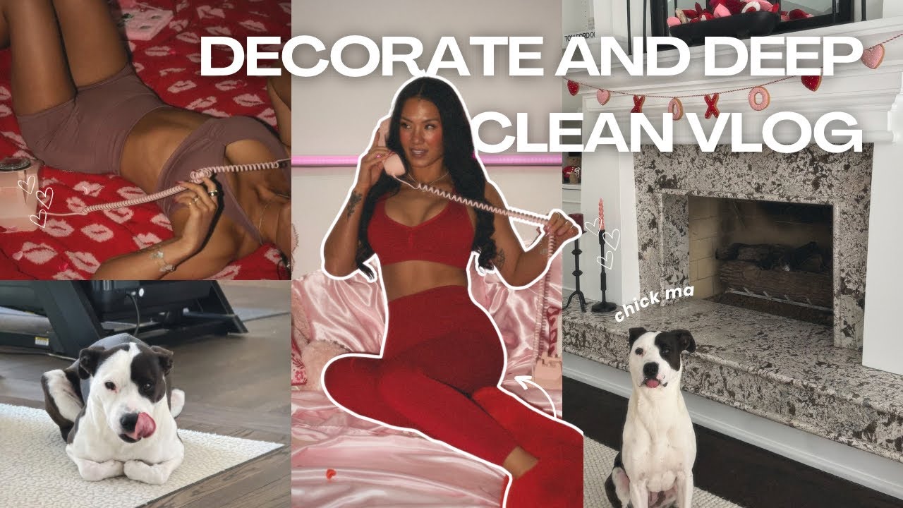 VALENTINE'S DECOR | spend the week with me, deep cleaning the house, home goods haul