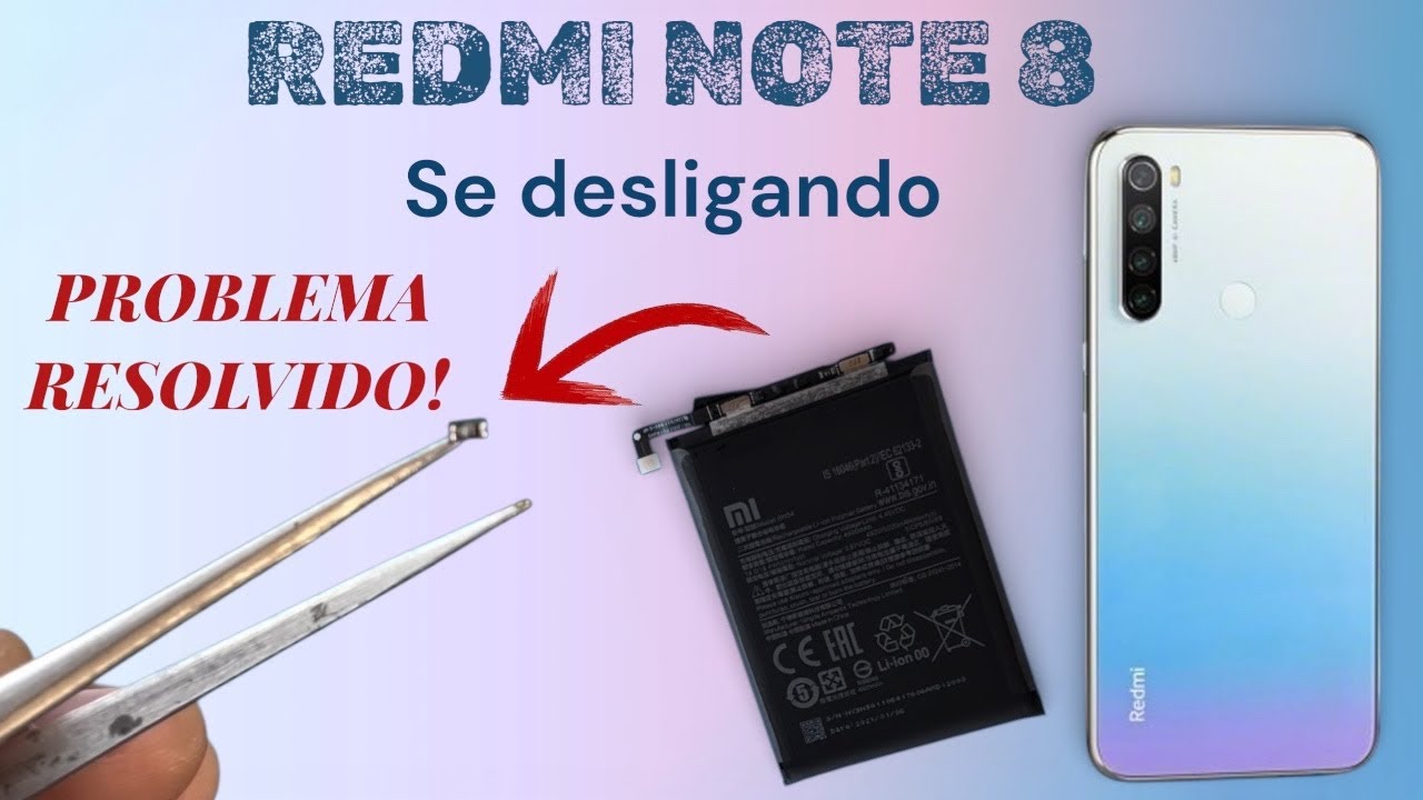 Redmi Note 8 se desligando  - problema resolvido sem trocar a bateria  - desmontagem - passo a passo