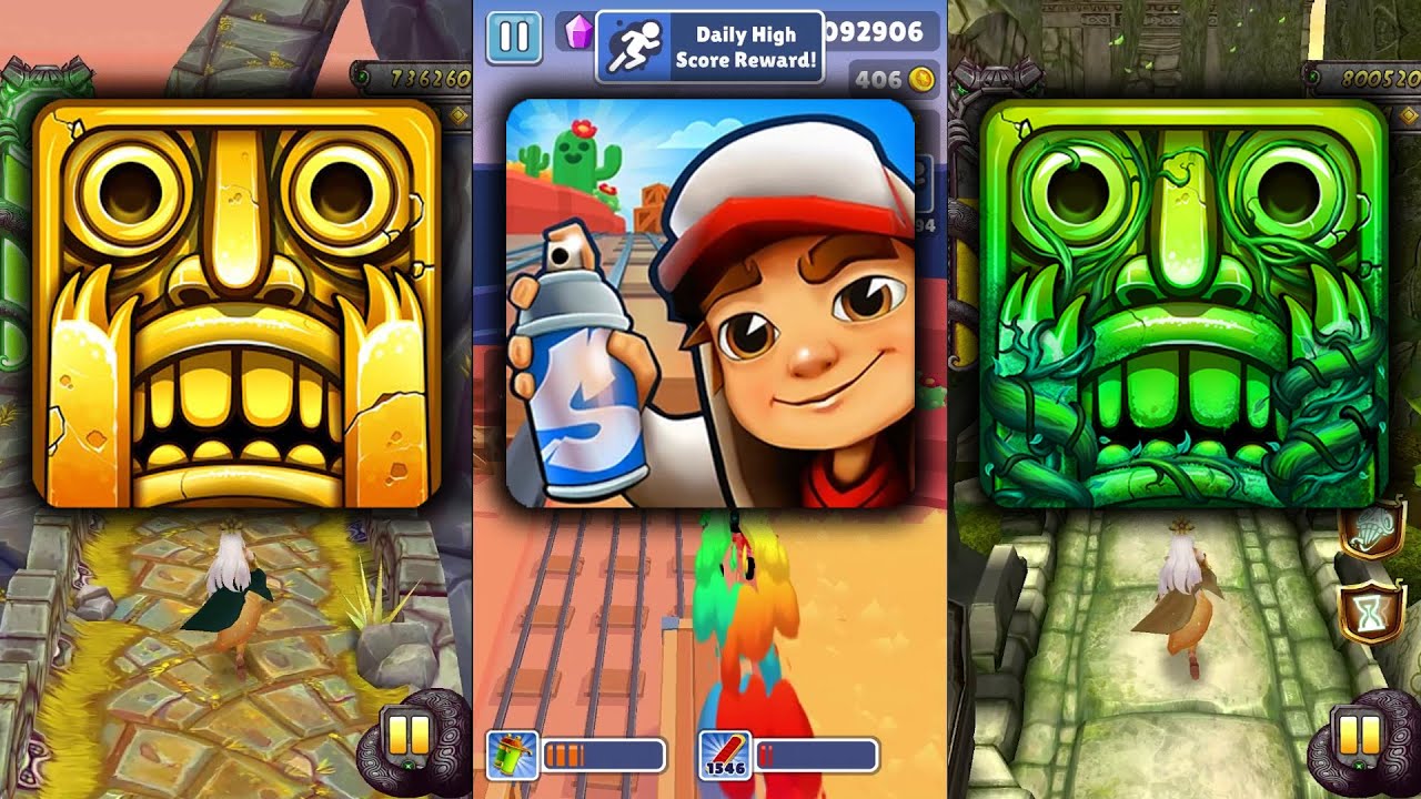 Temple Run 2 Sky Summit Vs Subway Surfers X Brawl Stars Vs Temple Run 2 Lost Jungle - endless 3 in 1