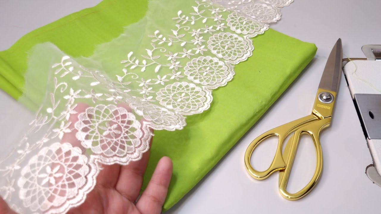 Organza Fabric से बनाएं ये Trending Border Design Trouser और Sleeves का ख़ूबसूरत Design/ Sewing Tips