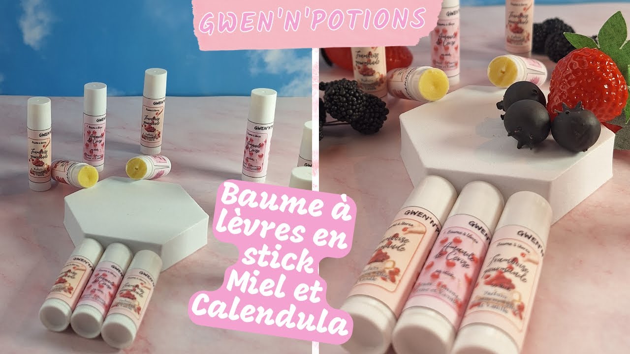 Baume à lèvres en stick - Miel et Calendula (avec recette et commentaire)