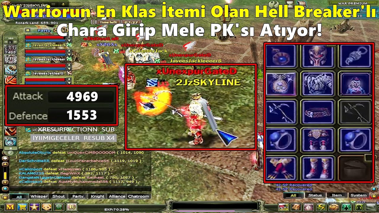 DostWeDusmaN - Reb +13 Hell Breaker'lı Warrior Chara Girip Mele Parti İle PK Atıyor! | Knight Online