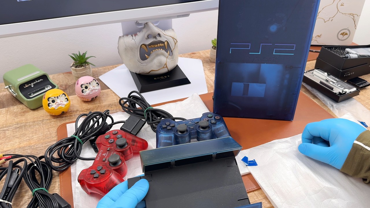 Unboxing PlayStation 2 Ocean Blue SCPH - 37000 L - Herná konzola PlayStation 2 FAT CZ / SK