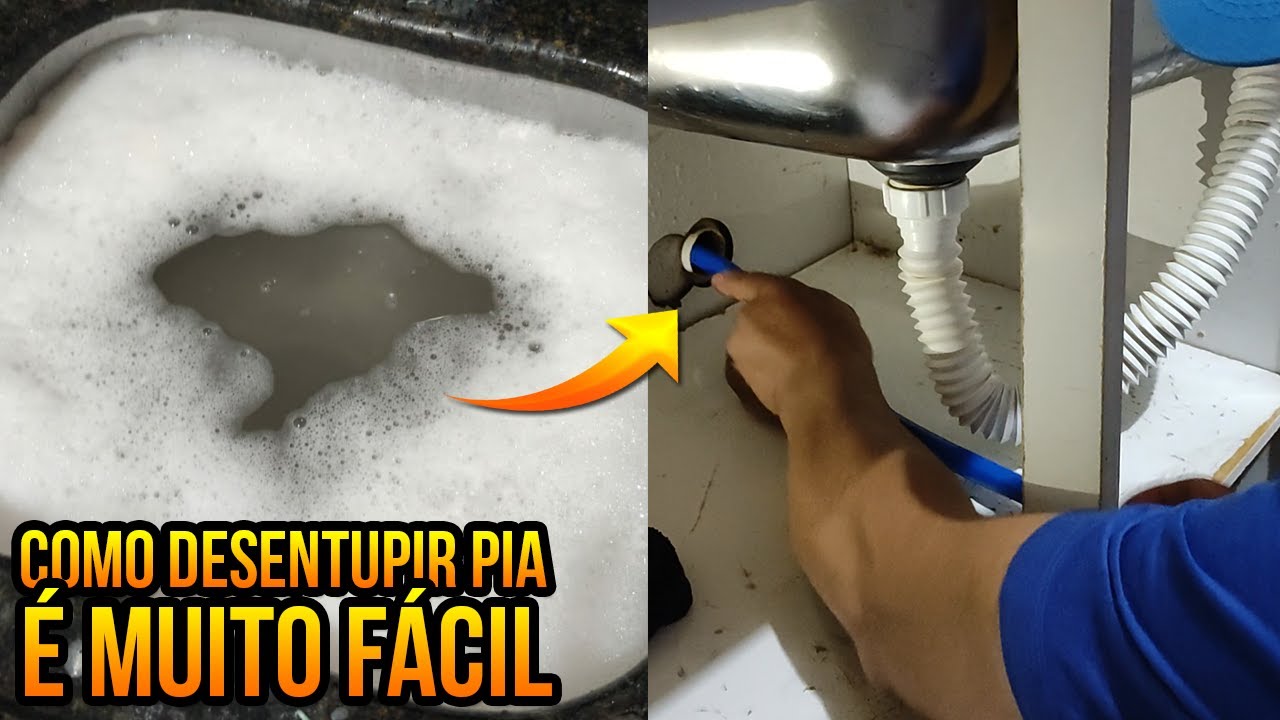 COMO DESENTUPIR PIA DA COZINHA EM 3 MINUTOS! (&Eacute; muito f&aacute;cil)