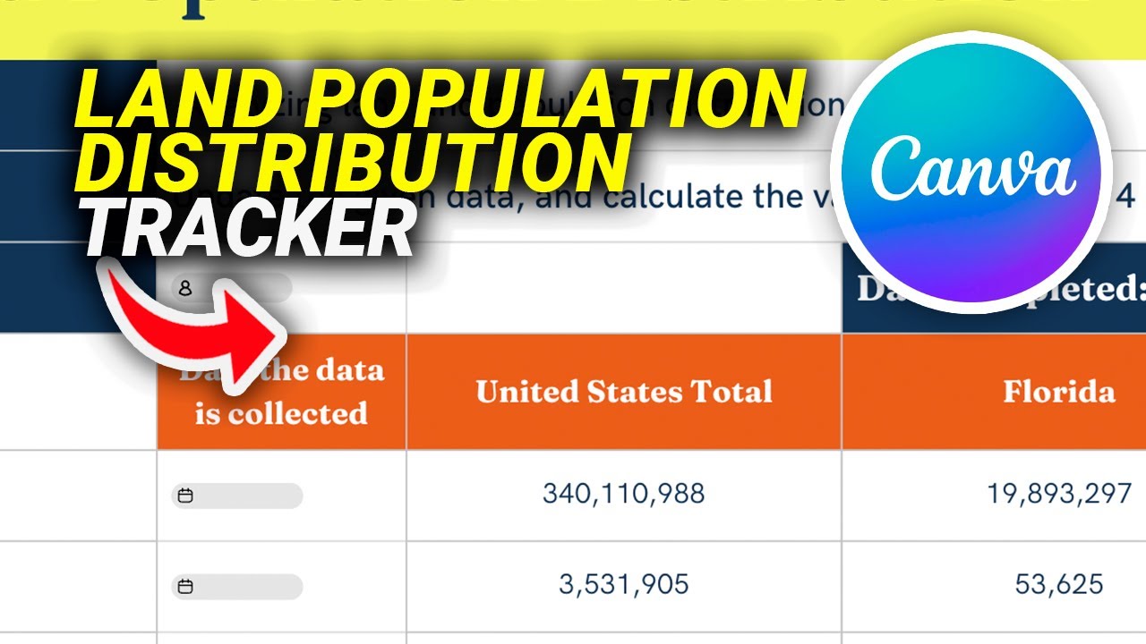 How To Make a Population Distribution Tracker in Canva Fast!
