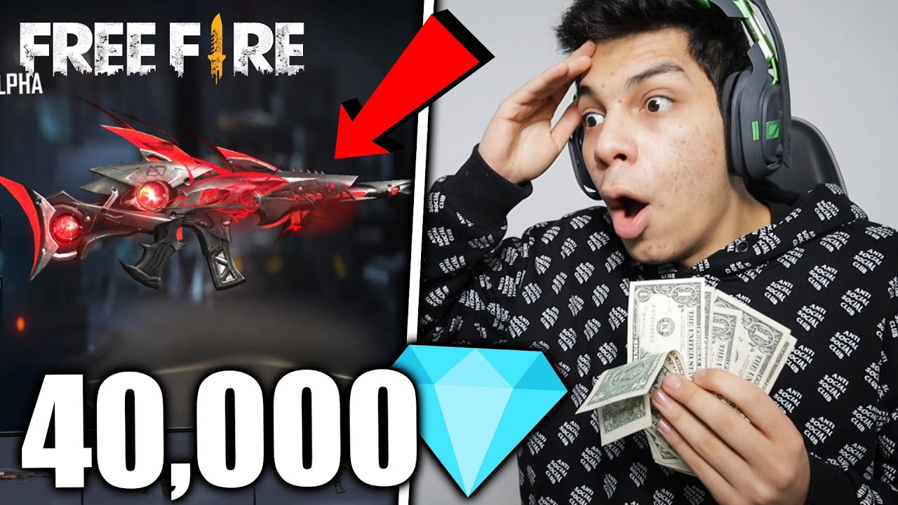 ¡ME GASTO 40,000 DIAMANTES y SUBO al NIVEL MÁXIMO la SCAR MEGALODON en FREE FIRE! *muy caro*