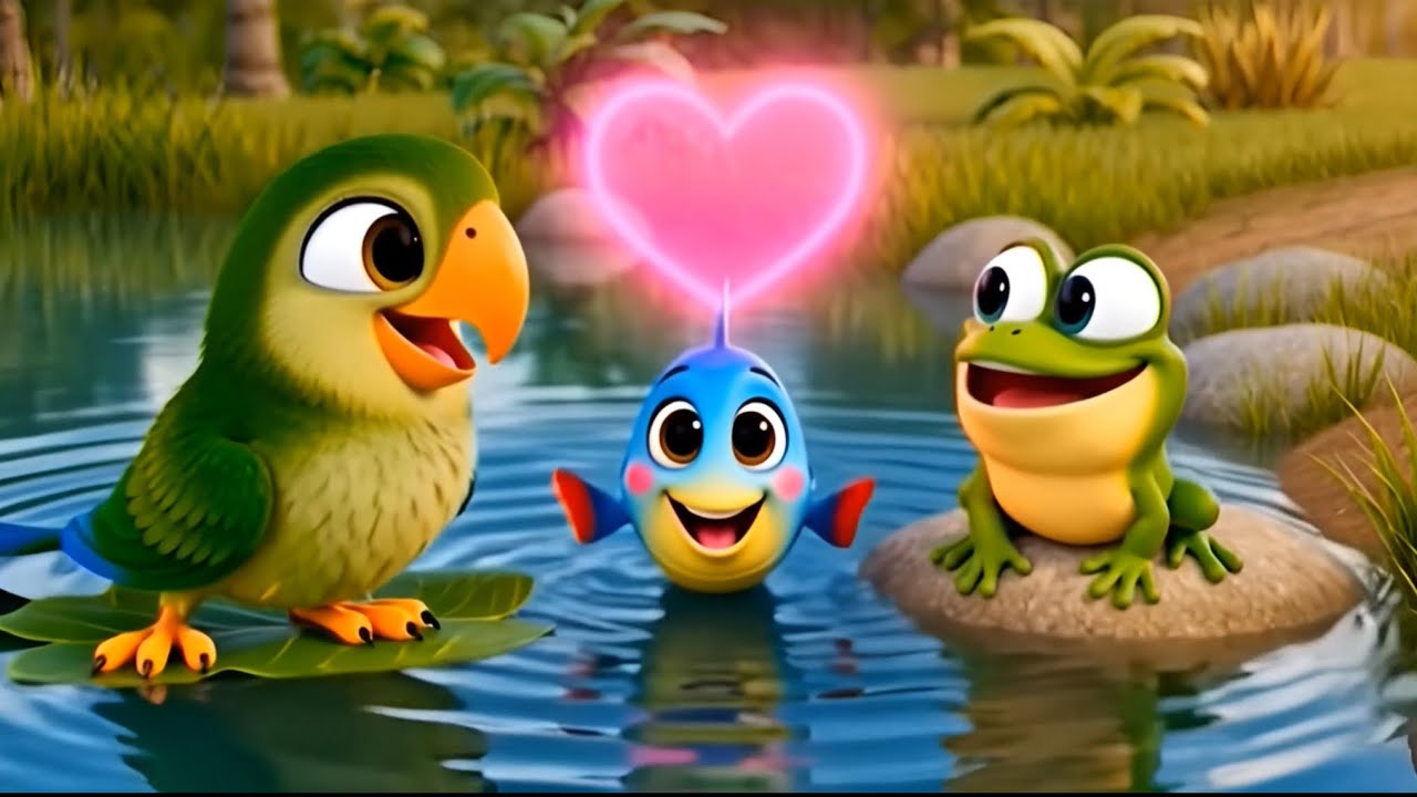 Learn & Play with Parrot 🦜 | Nursey Rhymes In English for Kids Rhyme | WaTermelo Kids Rhyme#cartoon 