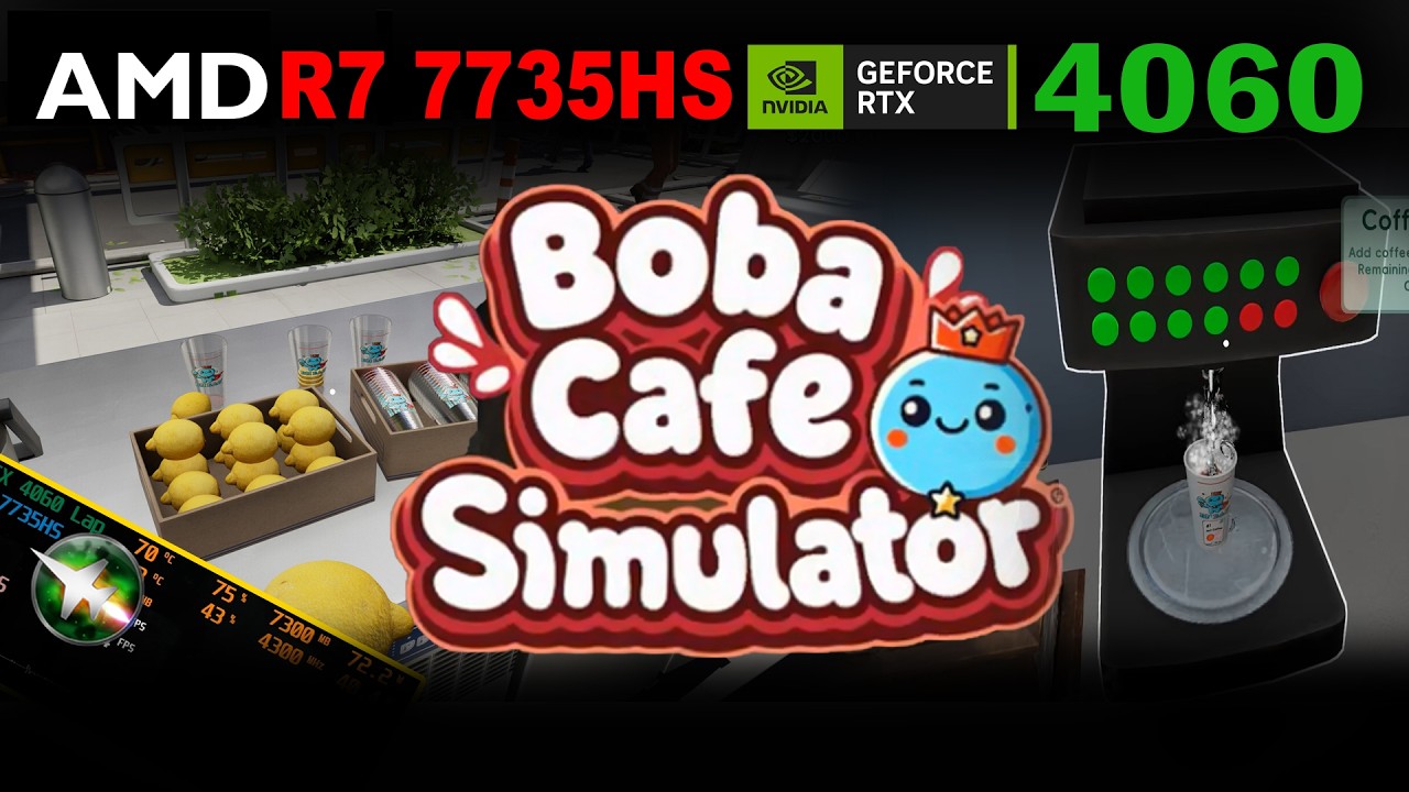 Boba cafe simulator RTX 4060 Ryzen 7 7735HS | Asus TUF Gaming A15