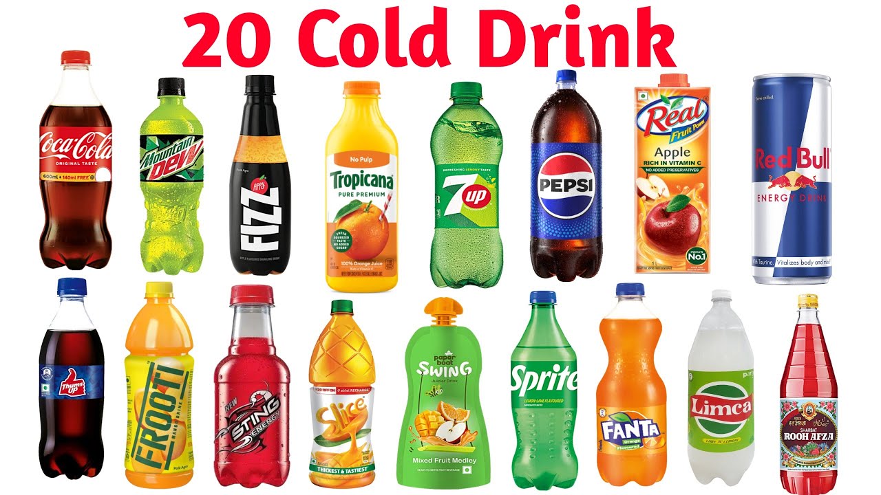 ठंडे पेय के नाम English और Hindi में | Learn 20 Cold Drinks Names in English