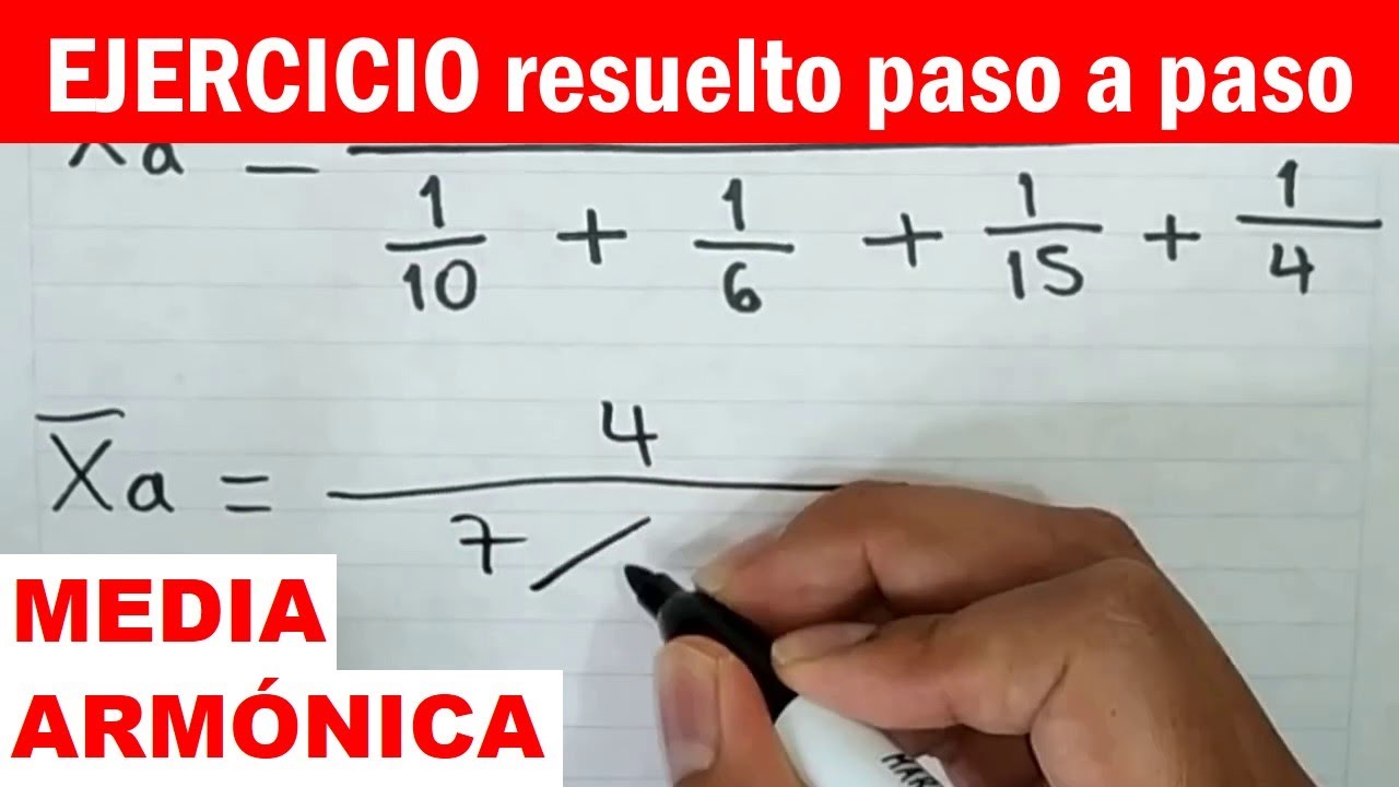 Cómo sacar la MEDIA ARMÓNICA en Estadística → (EJERCICIO RESUELTO)