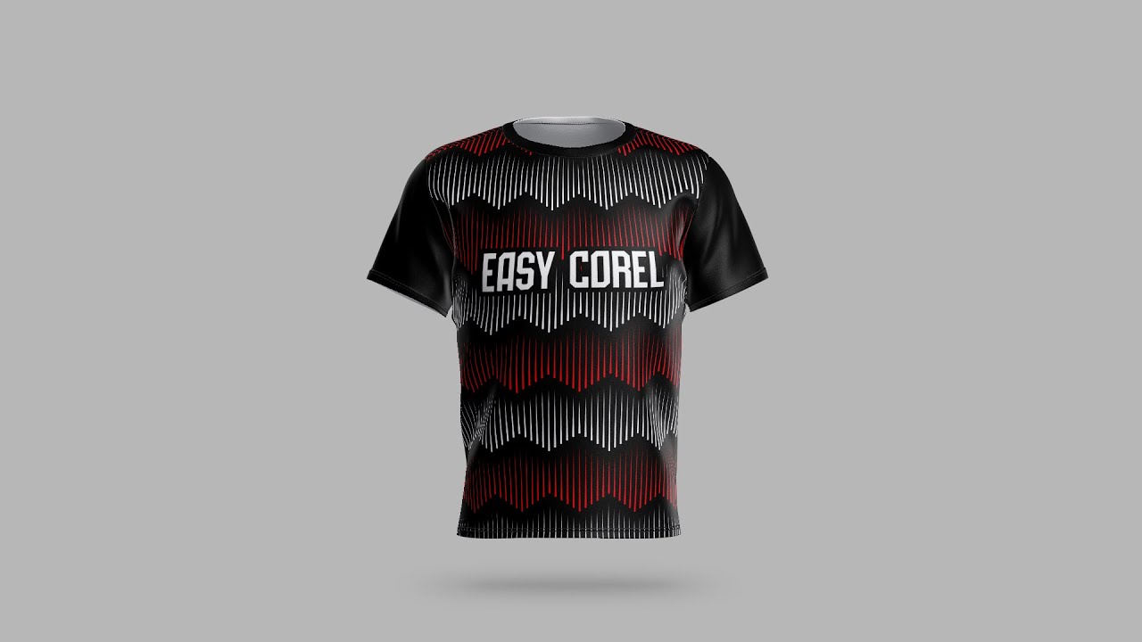 How to Create Jersey Design in CorelDraw - Rain Drop Geometric Pattern
