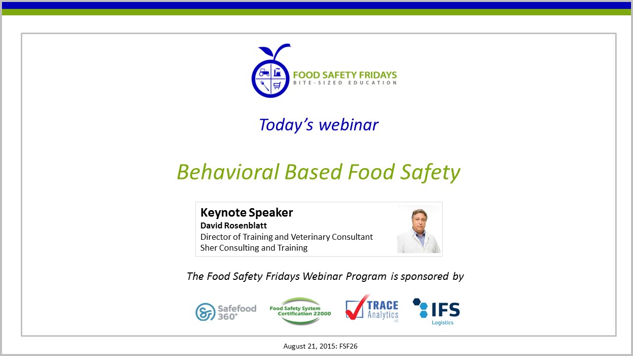 Behavioral Based Food Safety