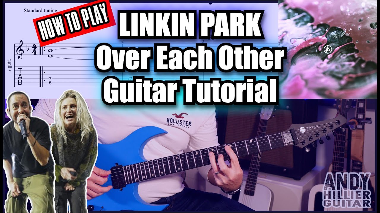 How to play Linkin Park Over Each Other Guitar Tutorial Lesson