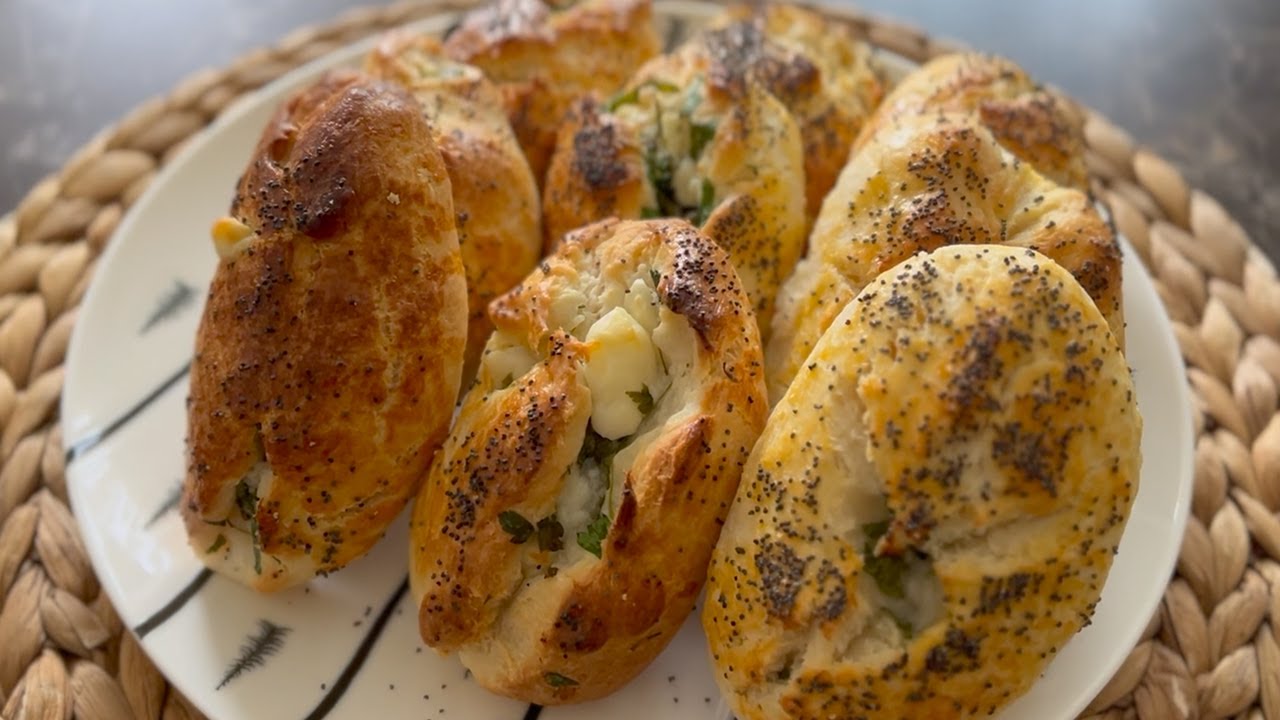 ✅ MAYA DERDİ YOK, PASTANE USULÜ, MAYASIZ MAYDANOZLU PEYNİRLİ POĞAÇA TARİFİ 😋