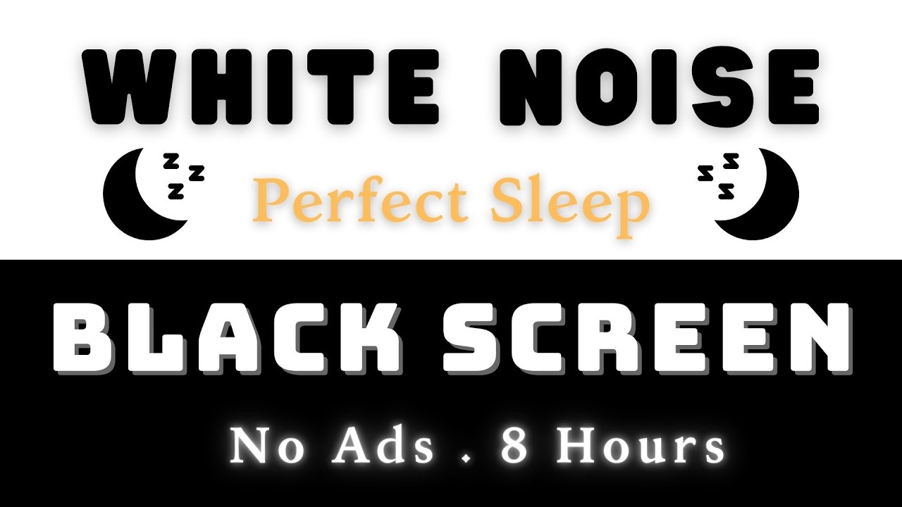 Pure White Noise 🔊 Black Screen | 8H No Ads | Perfect Sleep