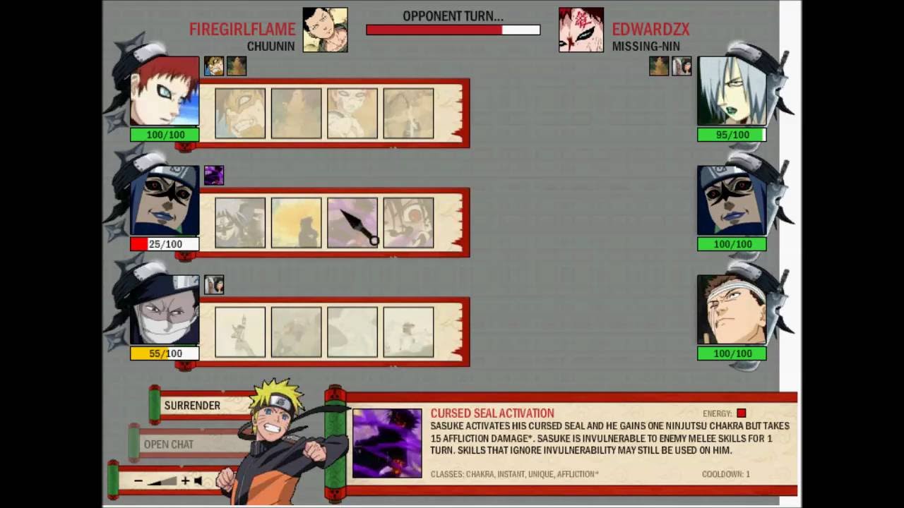 Naruto Arena- 15+ Streak team w/ Gaara, CSS, and Zabuza