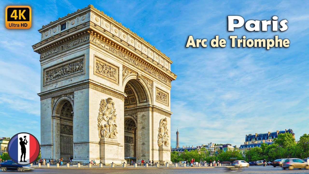 🇫🇷 📹 [4K] Париж, Триумфальная Арка, Удивительная Пешеходная Прогулка