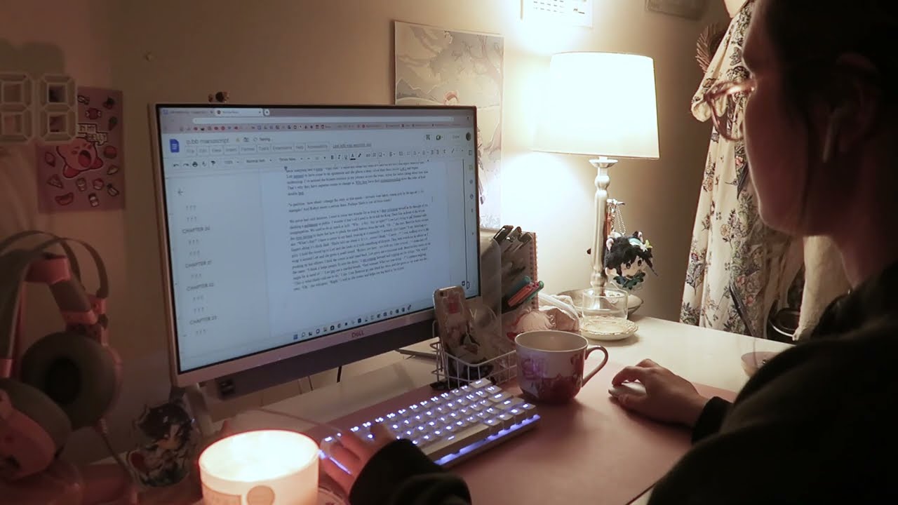 cozy late night writing session📝30 minutes // keyboard asmr // productive motivation #writewithme