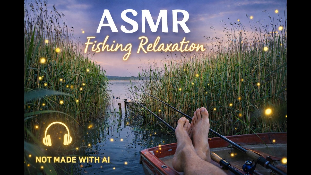 Relax on a Fishing Boat 🚣‍♂️ | Natural Water Sounds ASMR 🌾 | No Music • No Talking • No AI