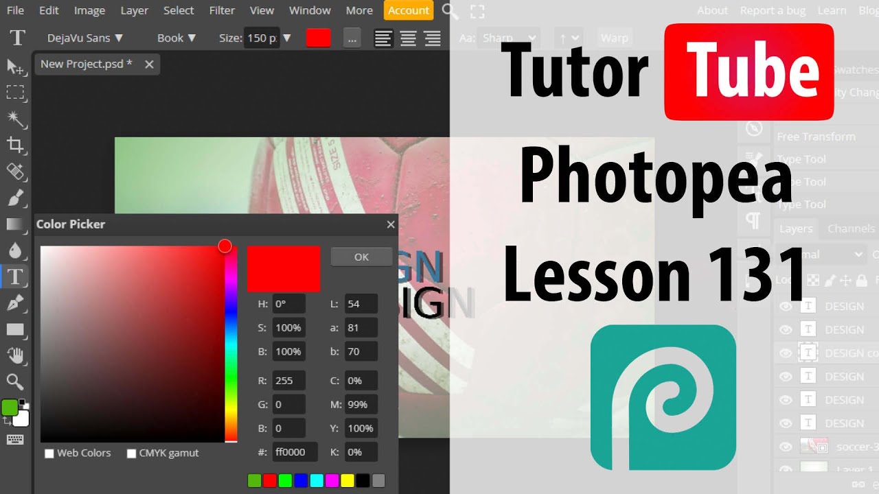 Photopea - Lesson 131 - Using Templates