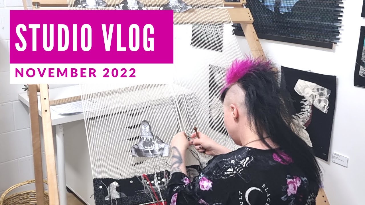 🕸️ STUDIO VLOG NOVEMBER 2022 🕸️ - power blackout, finishing tapestry, warping Ashford tapestry loom
