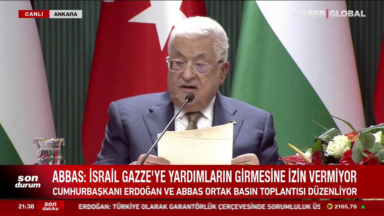 CANLI YAYIN | Filistin Devlet Başkanı Mahmud Abbas Ankara'da! Erdoğan - Abbas Ortak Basın Toplantısı