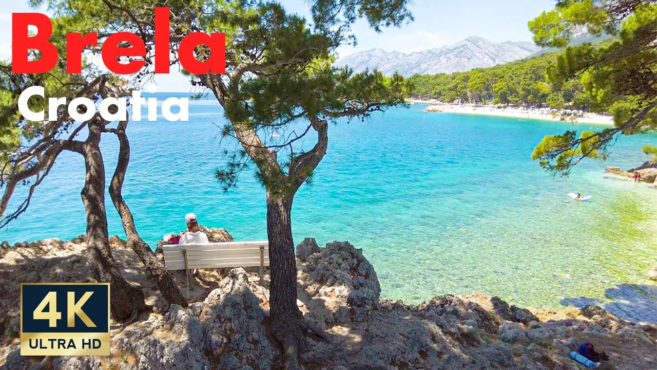 Brela Croatia 🇭🇷 4K Makarska Riviera Walking Tour 2022