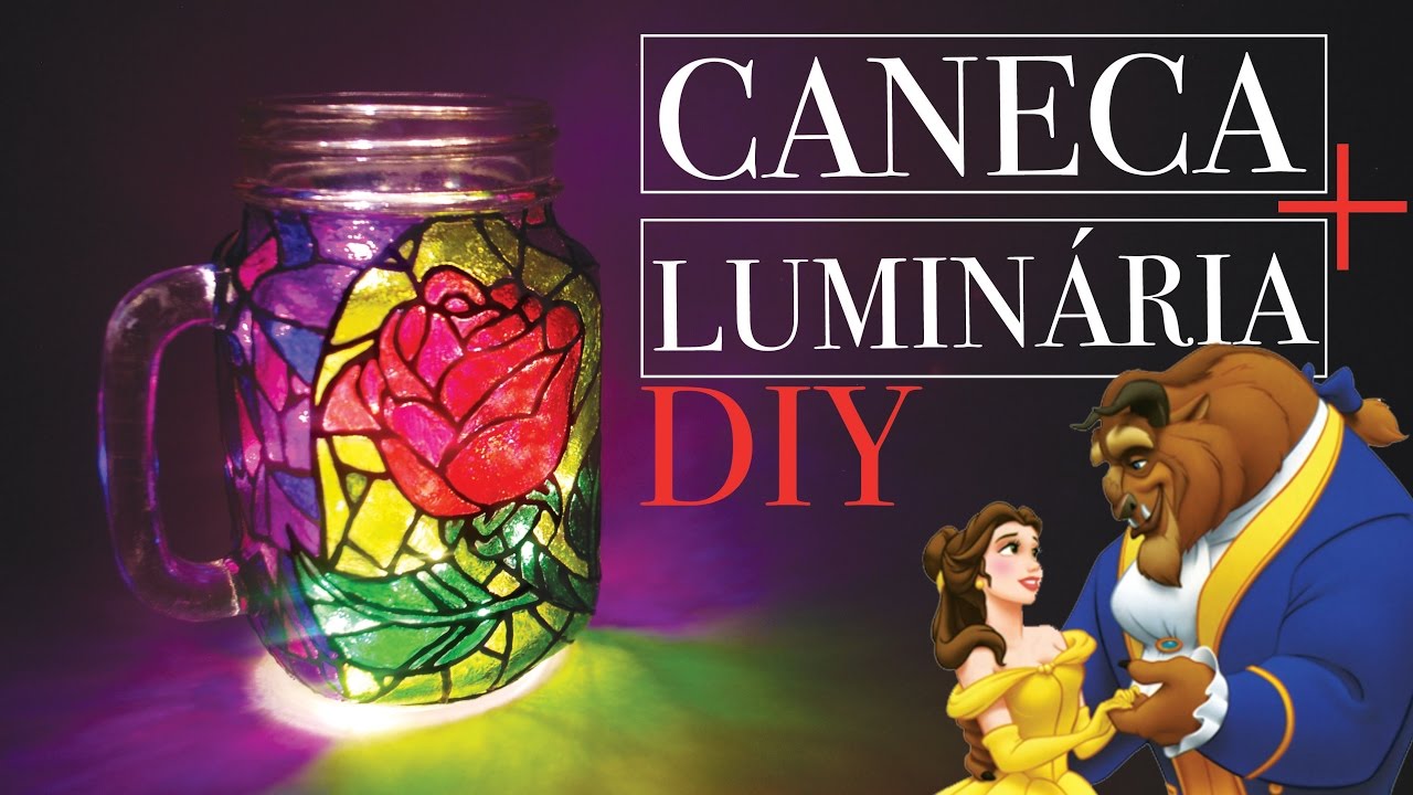 DIY: Caneca | Luminária Vitral 