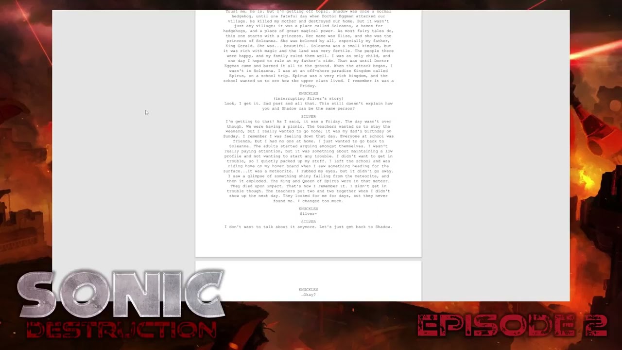 Sonic Destruction - Silver's Very Very Very Tragic Backstory