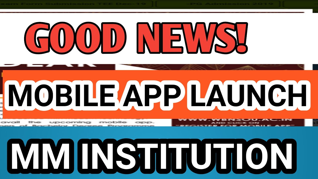 NSOU MOBILE APP LAUNCH //GOOD NEWS!! MM INSTITUTION