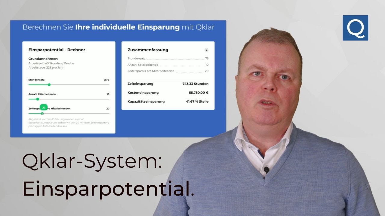 Einsparpotential mit Textbausteinen f&uuml;r Steuerberater mit dem Qklar-System.