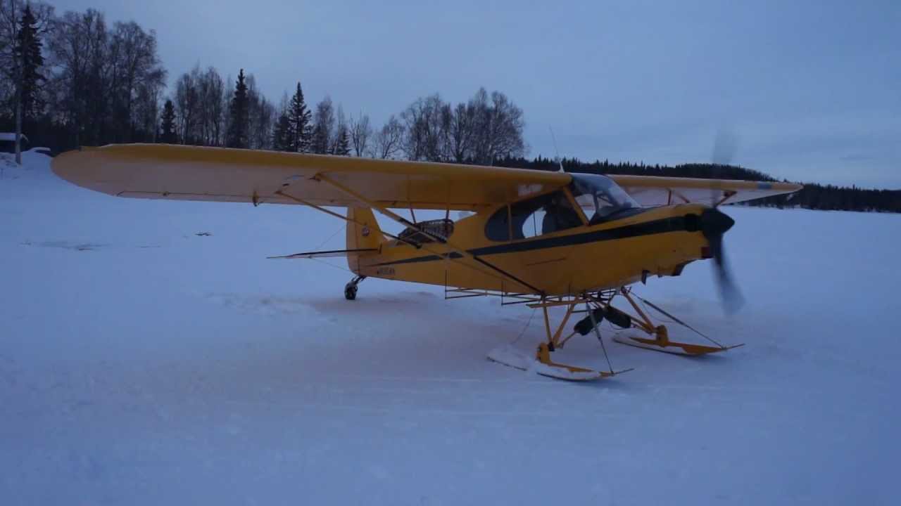 Super Cub Skiplane on Lake Christiansen, Talkeetna, Alaska