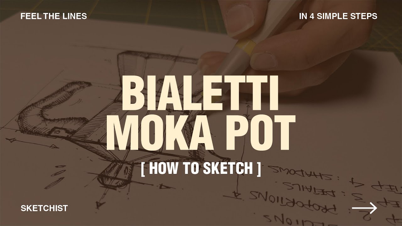 Sketching a Moka Pot in 4 Simple Steps!