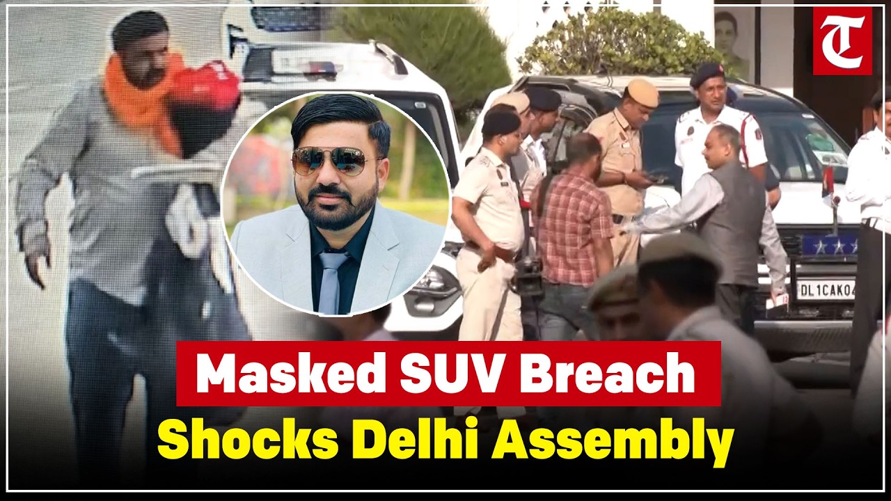 Security breach at Delhi Assembly as masked driver crashes SUV through gate, 3 arrested