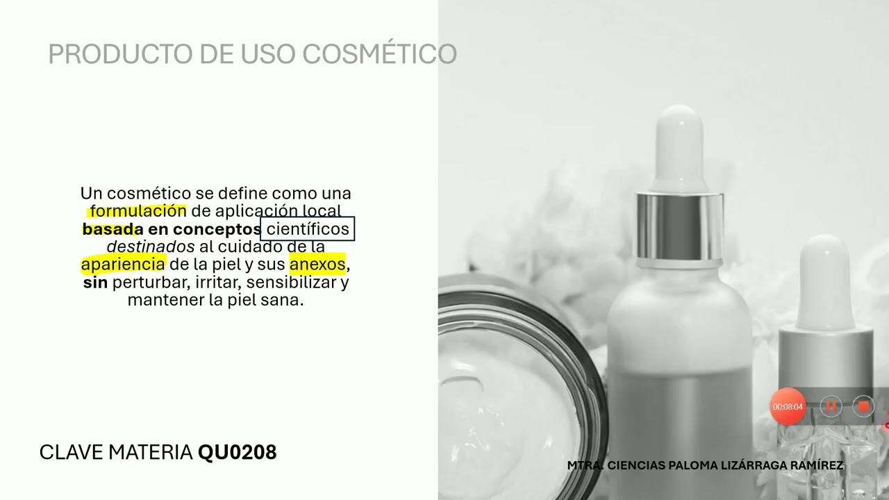 Clase - Q. O. COSMÉTICA