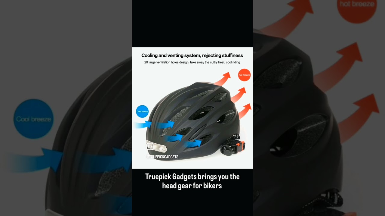 #bicyclehelmet #safetygears Bicycle helmet with LED tail light