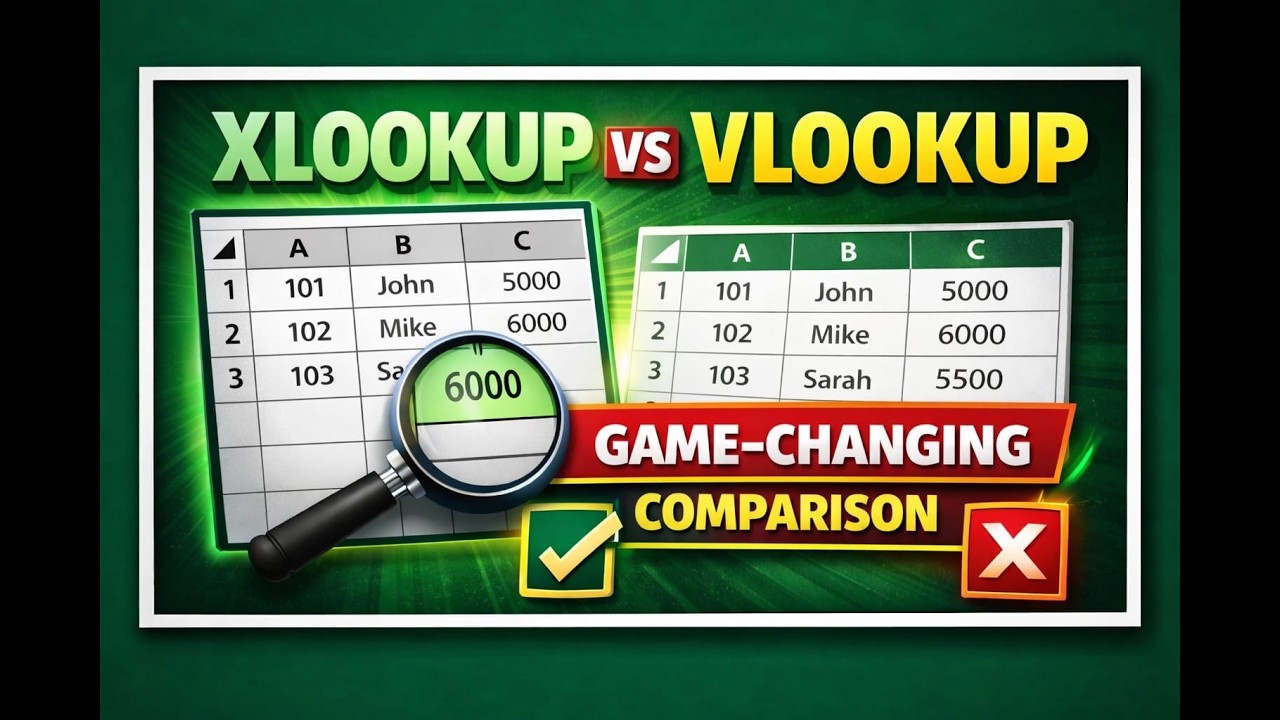 XLOOKUP vs VLOOKUP: Complete 2026 Showdown (Which Wins?)