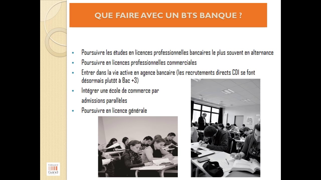 Présentation du BTS Banque - conseiller de clientèle