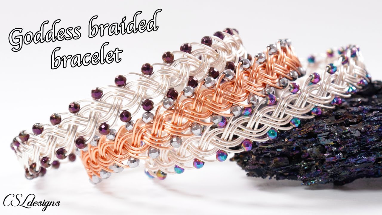 Goddess braid wirework bracelet