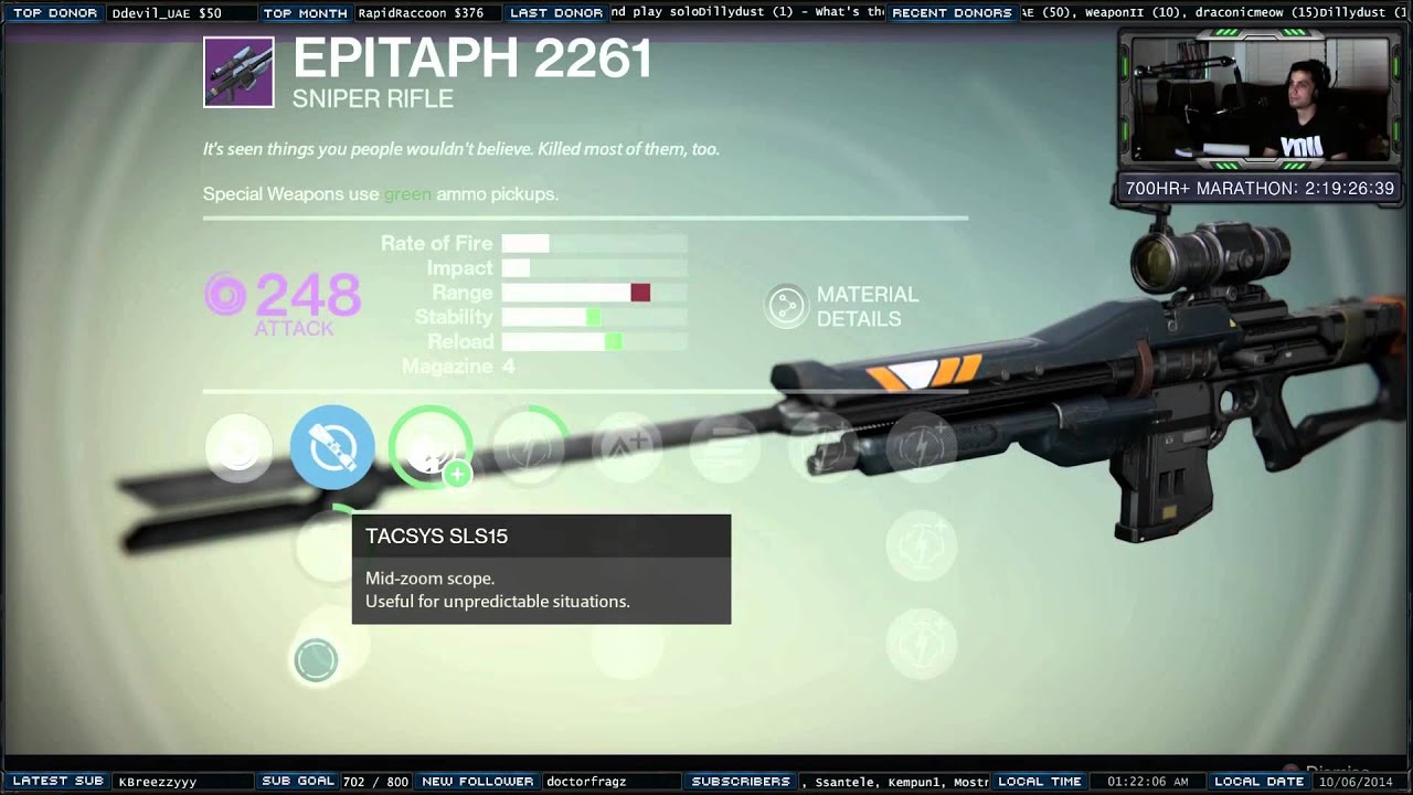 Destiny Legendary Sniper Rifle "Epitaph 2261"