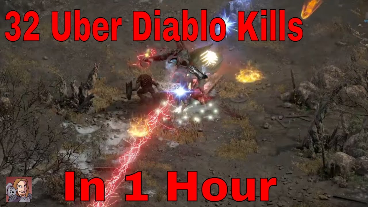 D2R Ladder - 32 Uber Diablo Kills in One Hour! (God Zealer!)